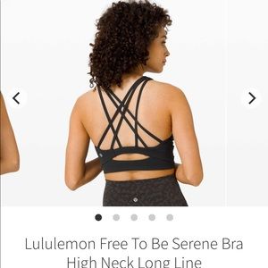 Euc  free to be serene bra high neck long line size 8